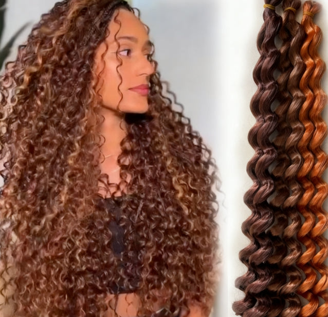 24in150g Italie boucles Deep twist boho boucles Crochet cheveux