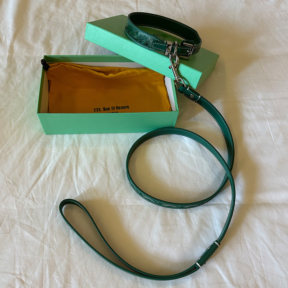 Collier de chien en cuir pour animaux de compagnie