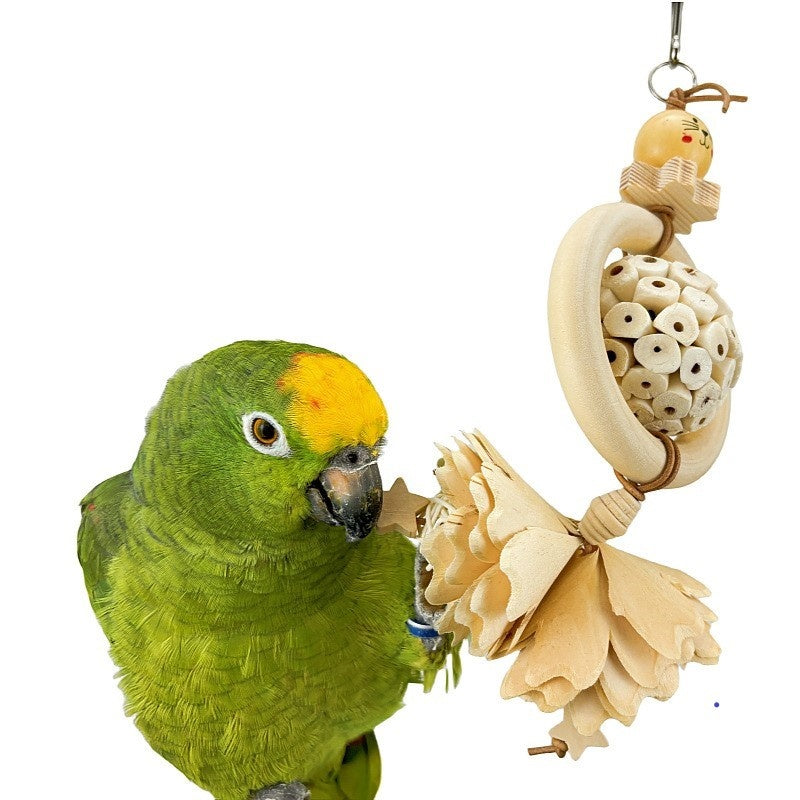 Jouet de broyage naturel pour perroquet