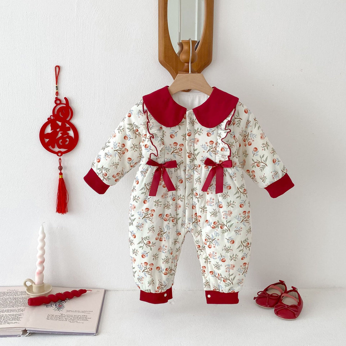 Bébé Cotton rembourré une pièce Combinaison pure coton Classe A Vêtements d'hiver chauds et extra-t