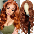 Couvercle de tête en fibre synthétique bouclée orange moyen pour femme