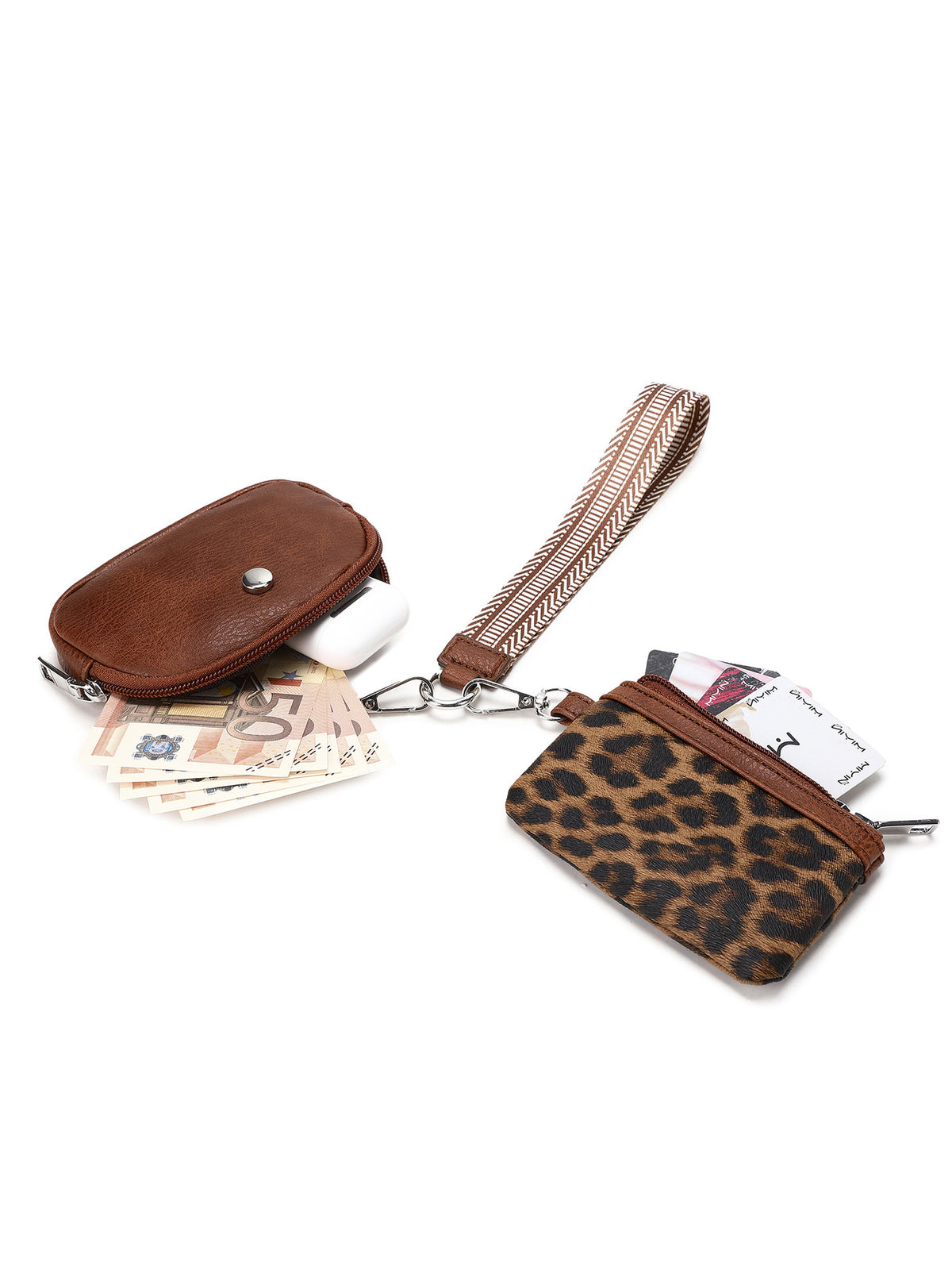 Mini Zipper à la mode Wristlet Wallet 2 pièces