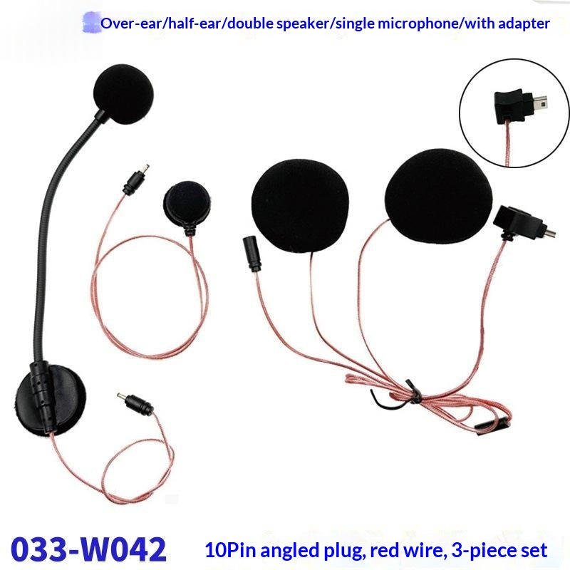Casque de moto Intercom Microphone sans batterie