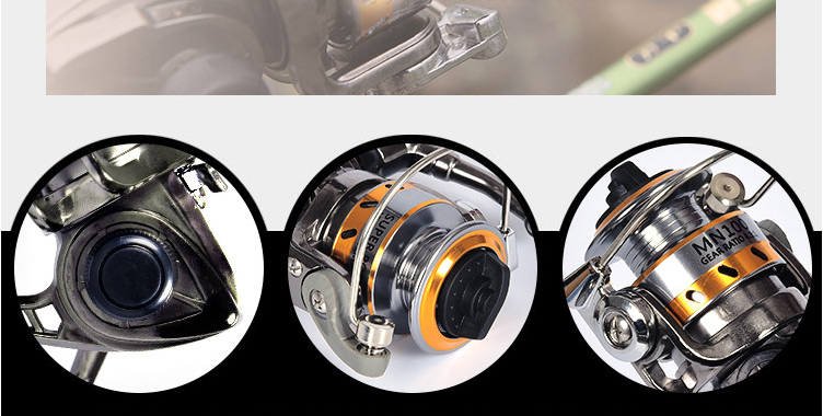 Acier inoxydable Full Metal Fishing Line Roue Palm Zhongbao Petite roue de poisson