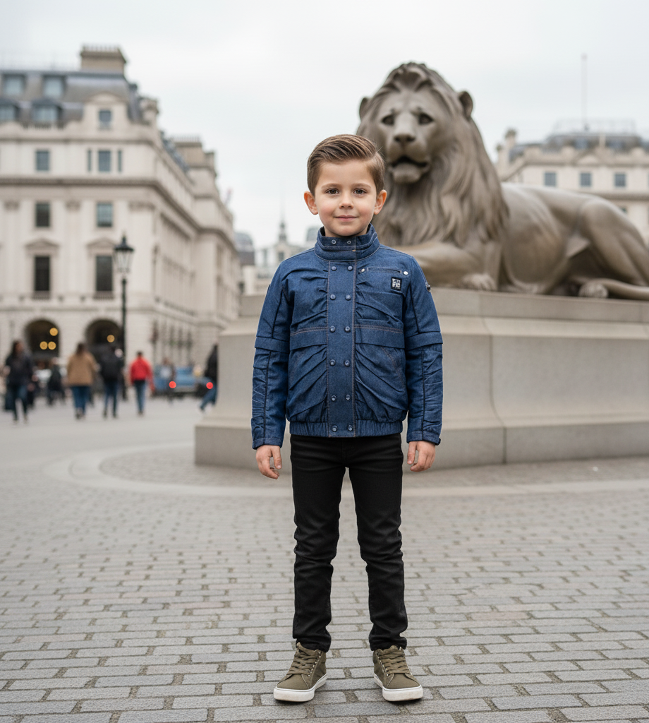 Garçons Léger Veste rembourrée Enfants Coat de printemps à capuche 3-7Y