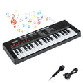 Noir 37 clés Clavier électronique pour enfants avec microphone