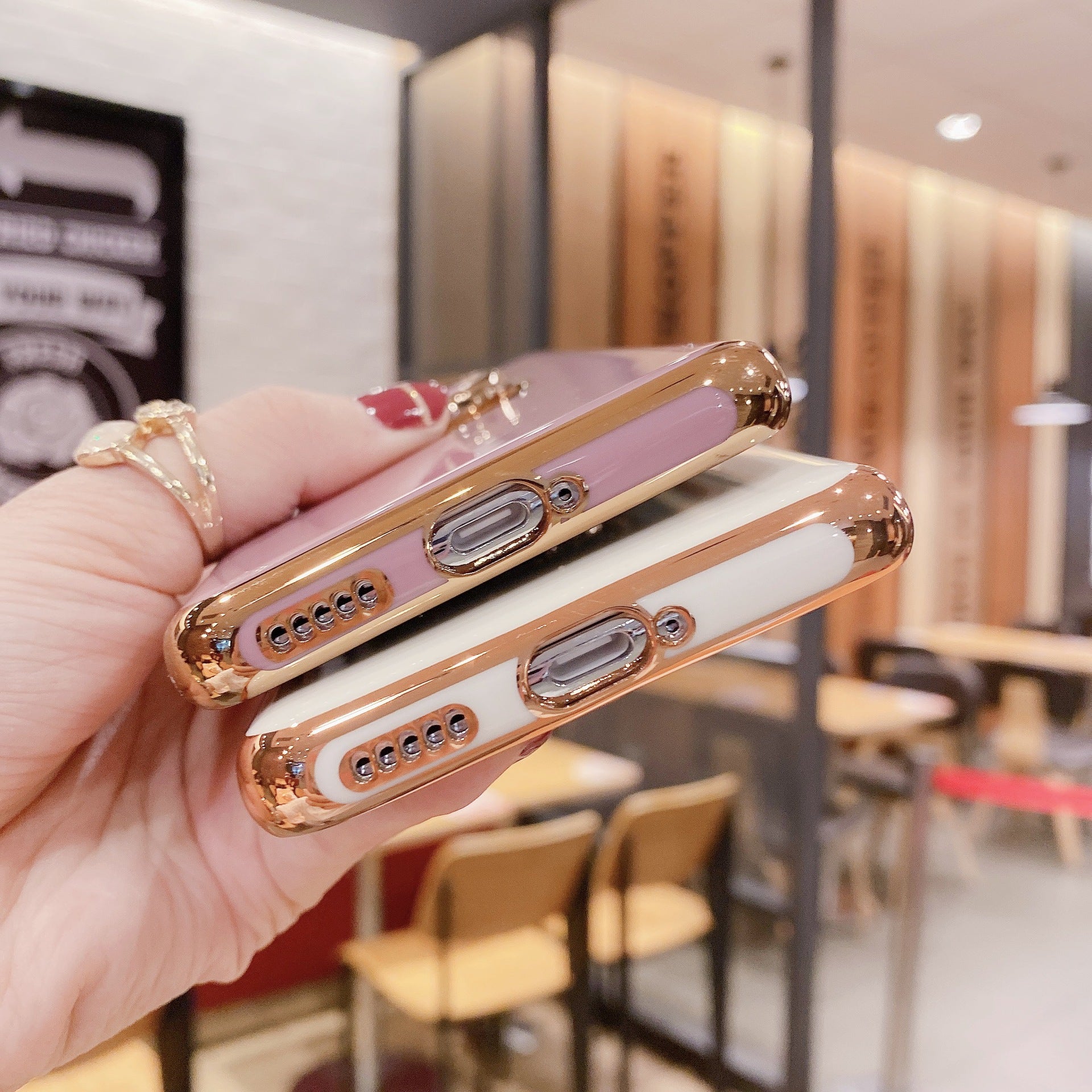 Téléphone portable Shell P40PRO Bague boucle magnétique voiture M40 Electroplating Fine Trou Non