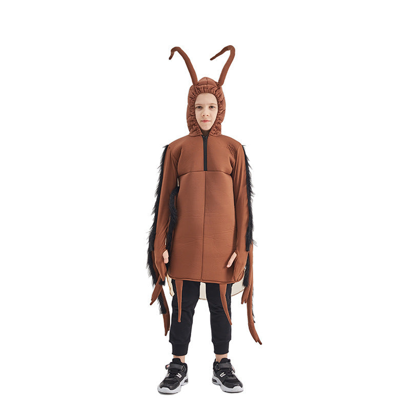 Halloween Carnaval Party Performance Porter une scène Cosplay Enfants Cockroach Une pièce Cosu