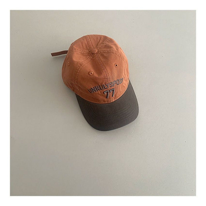 Stylish Casual Soft-crown Color-block Casquette de baseball pour enfants