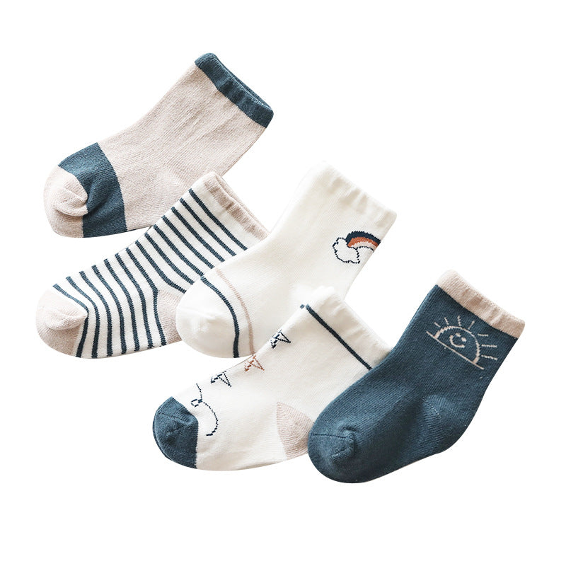 Chaussettes pour enfants en coton peigné