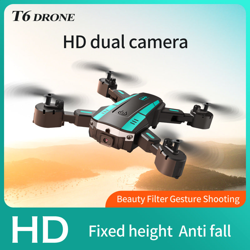 T6 Folding UAV HD Aerial Photography Four-Axis Remote Control Helicopter