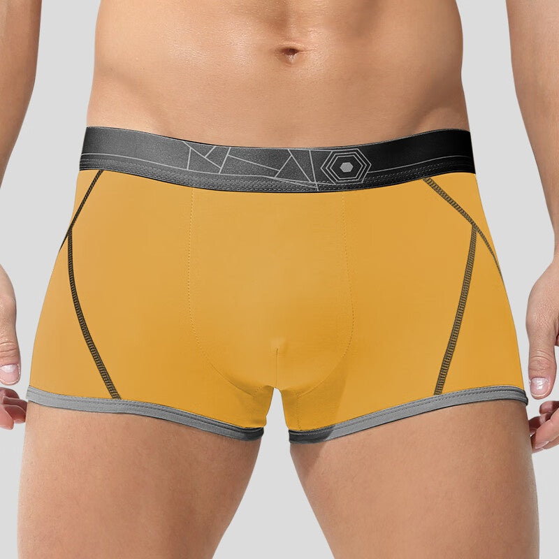 Slip de boxeur confortable en coton pur pour homme avec imprimé rayé