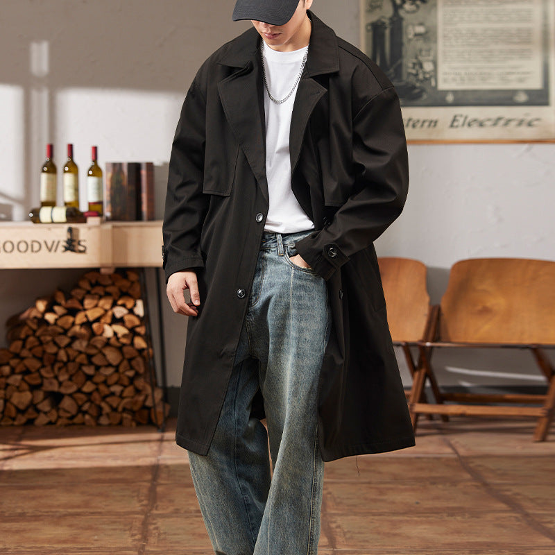 Manteau de tranchée polyvalent de couleur unie