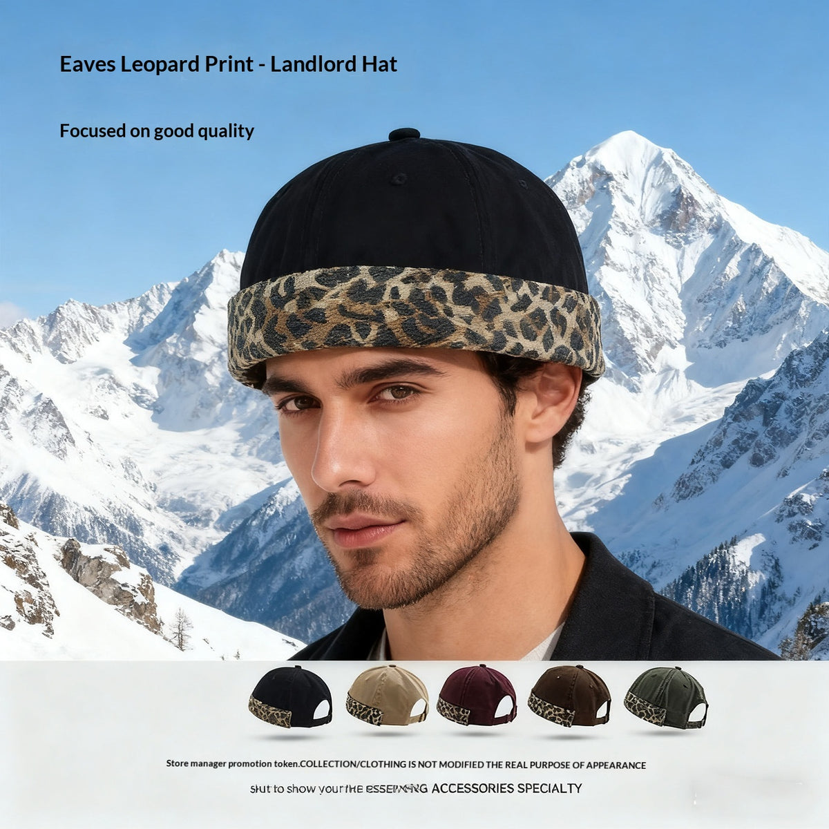 Chapeau de streetwear style américain Niche Leopard