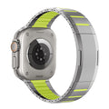 Montre Bande en acier inoxydable Sports Wristband Courbé deux tons