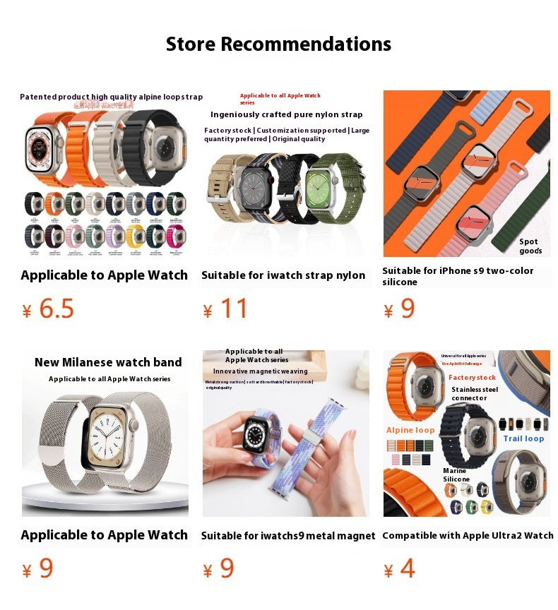 Convient pour la bande de montres Wild Trail Loop Nylon Deux sections modifiées
