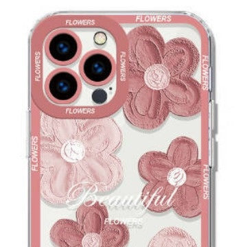 Peinture à l'huile Fleurs Cas de téléphone transparent