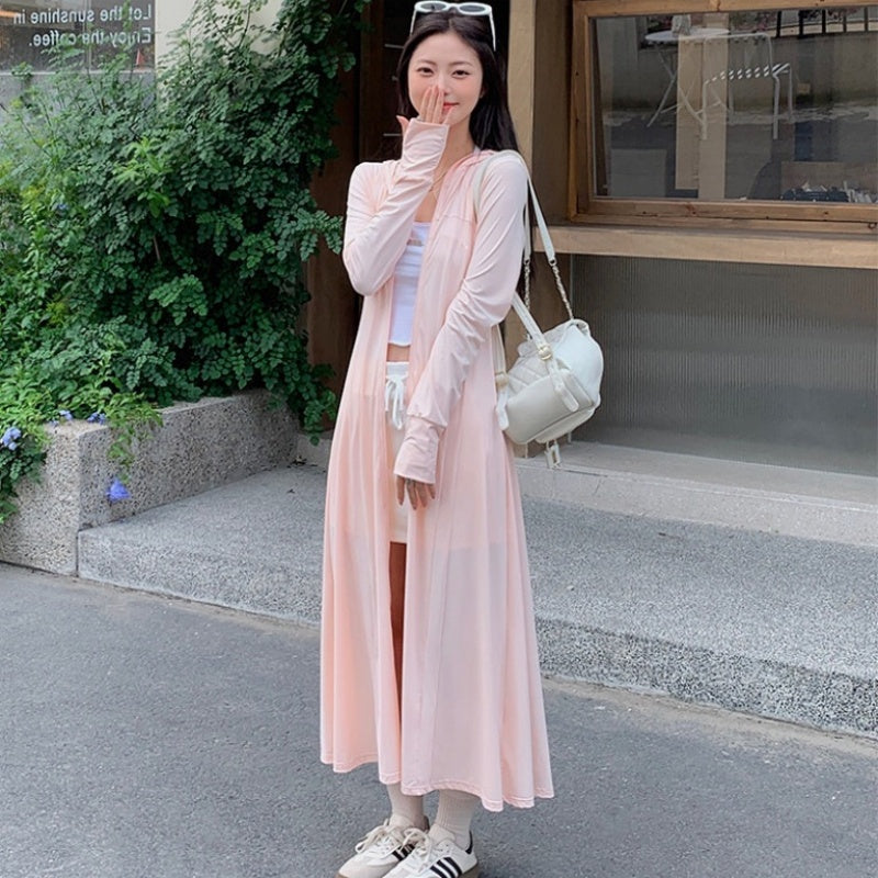 Femmes courtes Vêtements protecteurs du soleil Été Couverture intégrale de style long