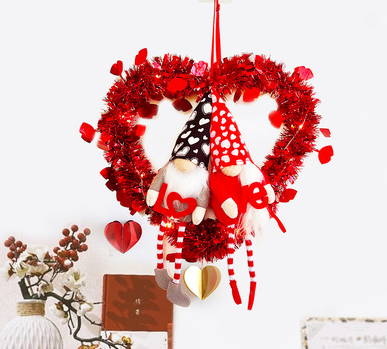 Saint Valentin Ornement Cadeau Sans visage Poupée Garland Saint Valentin Atmosphère Garland