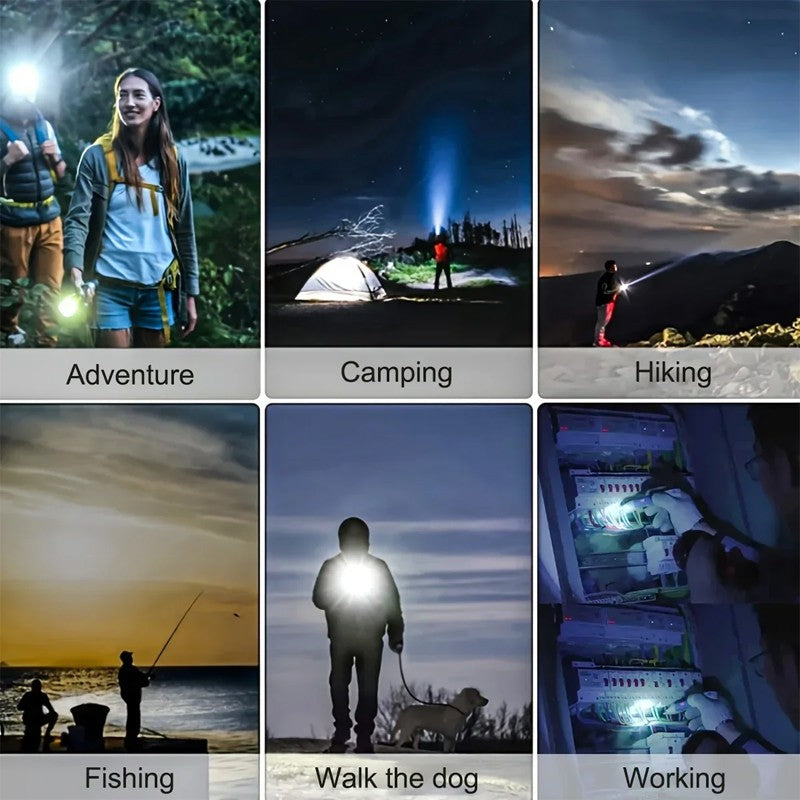 2pcs Super Bright Powerful Rechargeable LED Flashlight