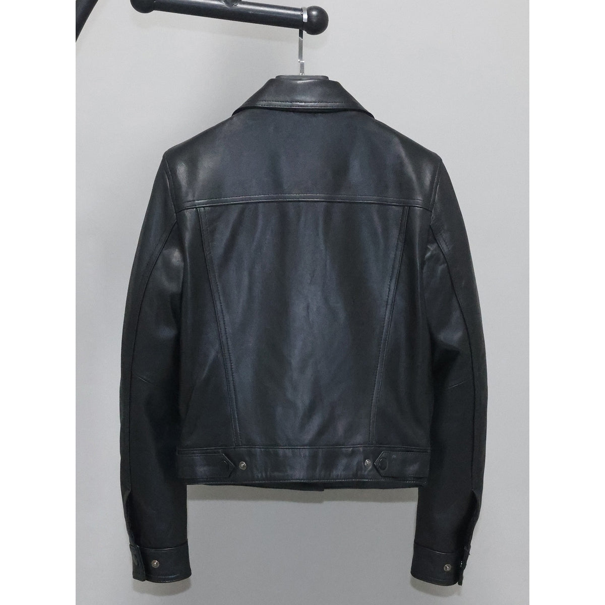 Veste en cuir pour femmes en cuir mince et court