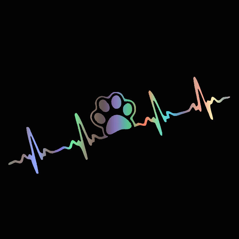 Stickers Auto ECG Creative Heartbeat Motorcycle Bumper décoratif