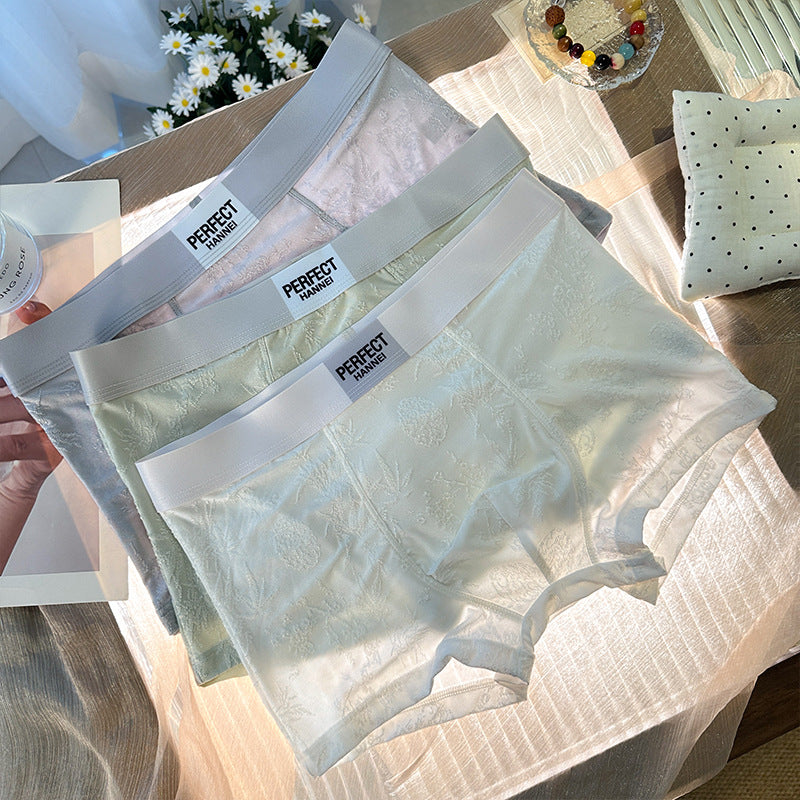 Slips de boxeur pour hommes pour l'été à mi-scène et respirant