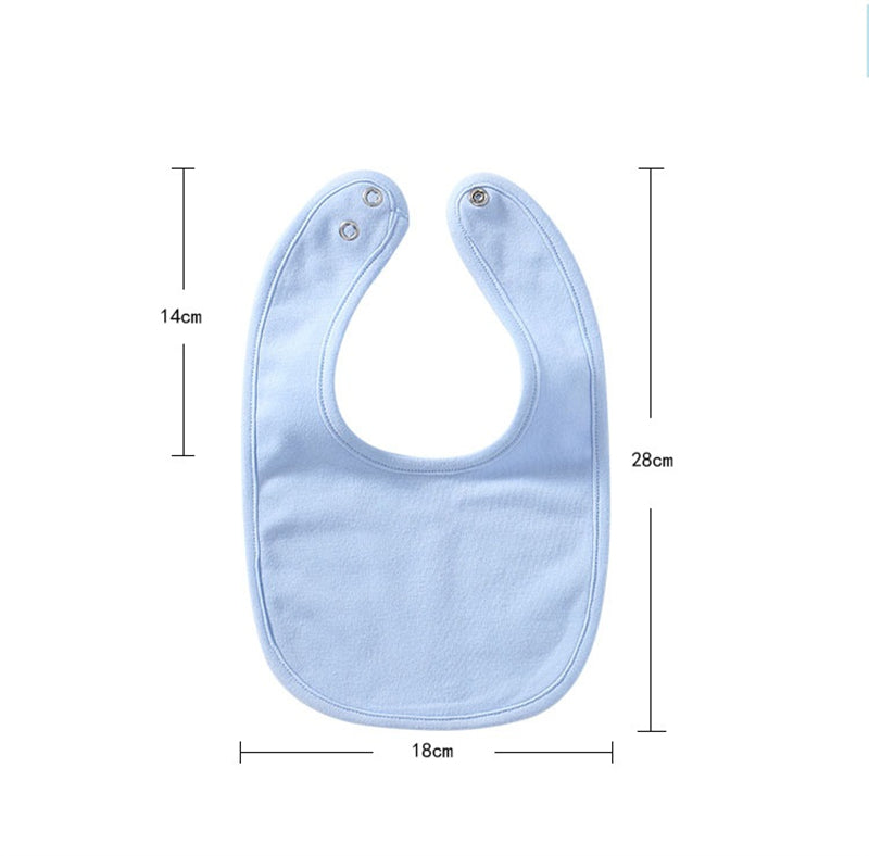 Bébé Produits Coton Bib de couleur solide avec boucle cachée Serviette Salive Multi-couleur En option