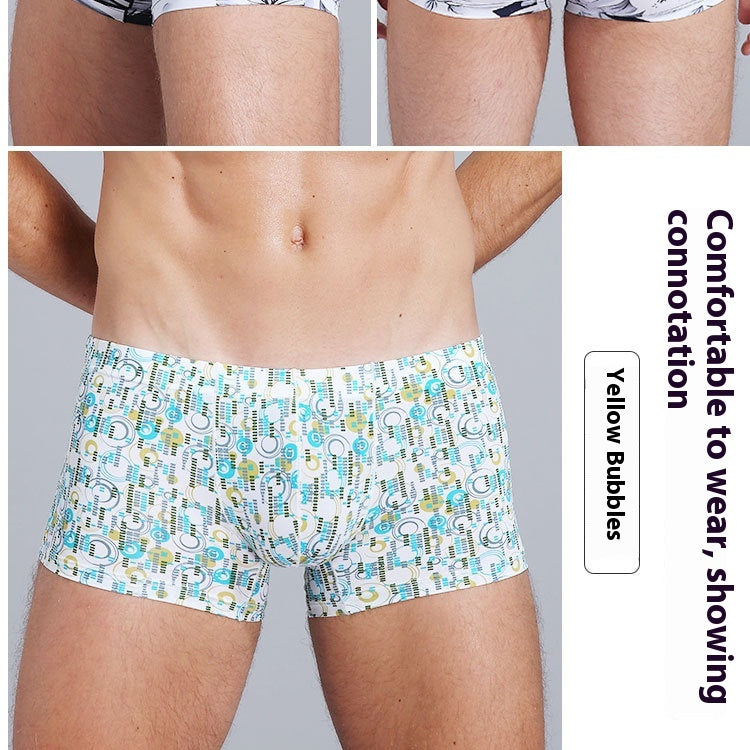 Boxers de mode en soie glacée imprimés