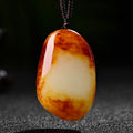 Xinjiang Hetian Jade Pendentif White Jade Pendentif en pierre brute Collier Seed Jade Bracelet