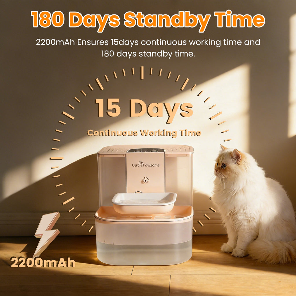 1Pc Smart Pet Fontaine d'eau Distributeur automatique d'eau pour chat 4.5L Chien rechargeable sans fil