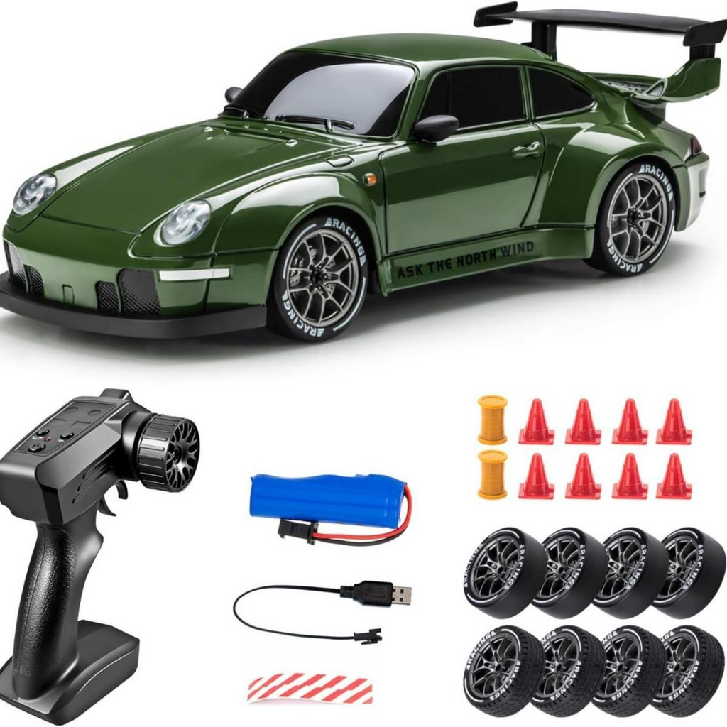 Échelle 2.4GHz 4WD télécommande RC Drift voiture lumières LED haute vitesse Drift pneus enfants jouet Fo