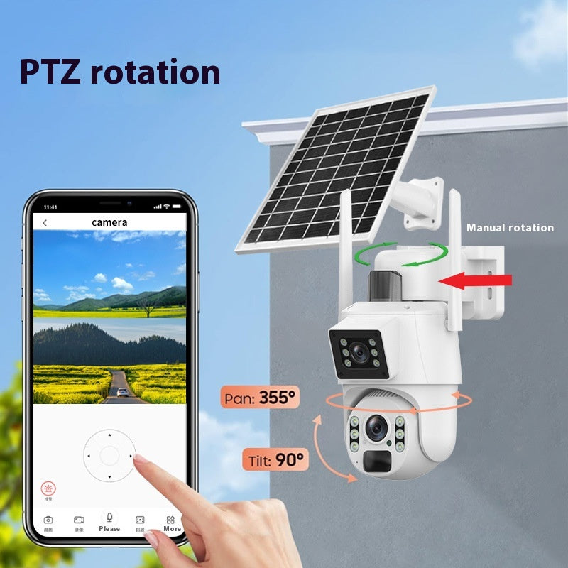 Outdoor Remote Wireless Waterproof Full Color Night Vision 10x Zoom 6MP Surveillance