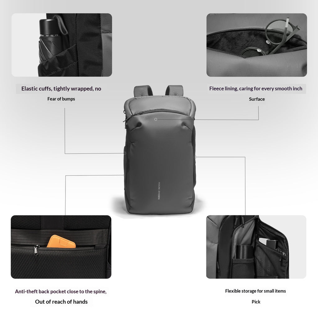 Sac à dos pour ordinateur portable Commuter de grande capacité pour hommes