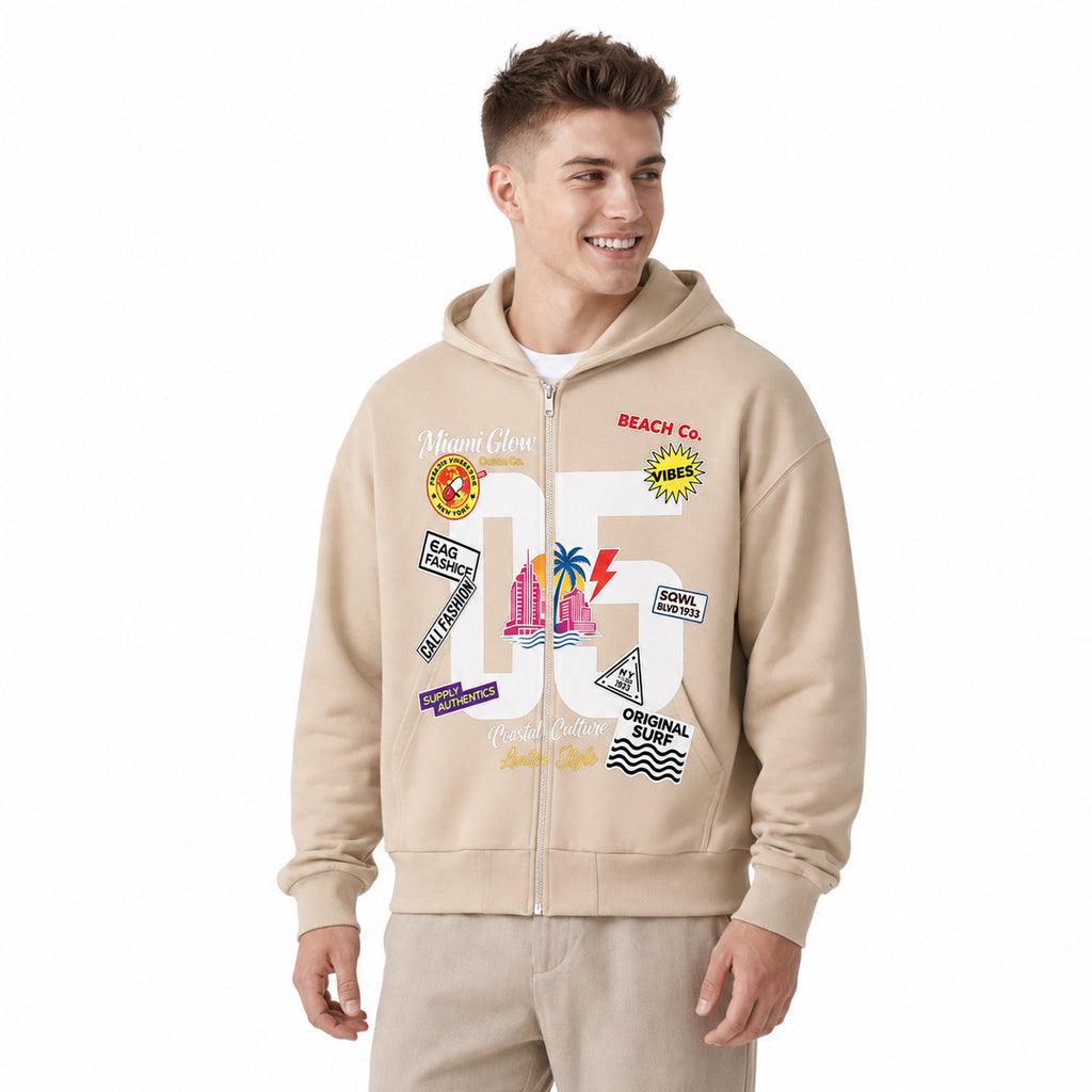 Manteau de cardigan à capuchon en coton