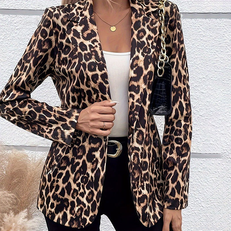 Élégante Lapel manches longues Midi-longueur Slimming Sexy Blazer