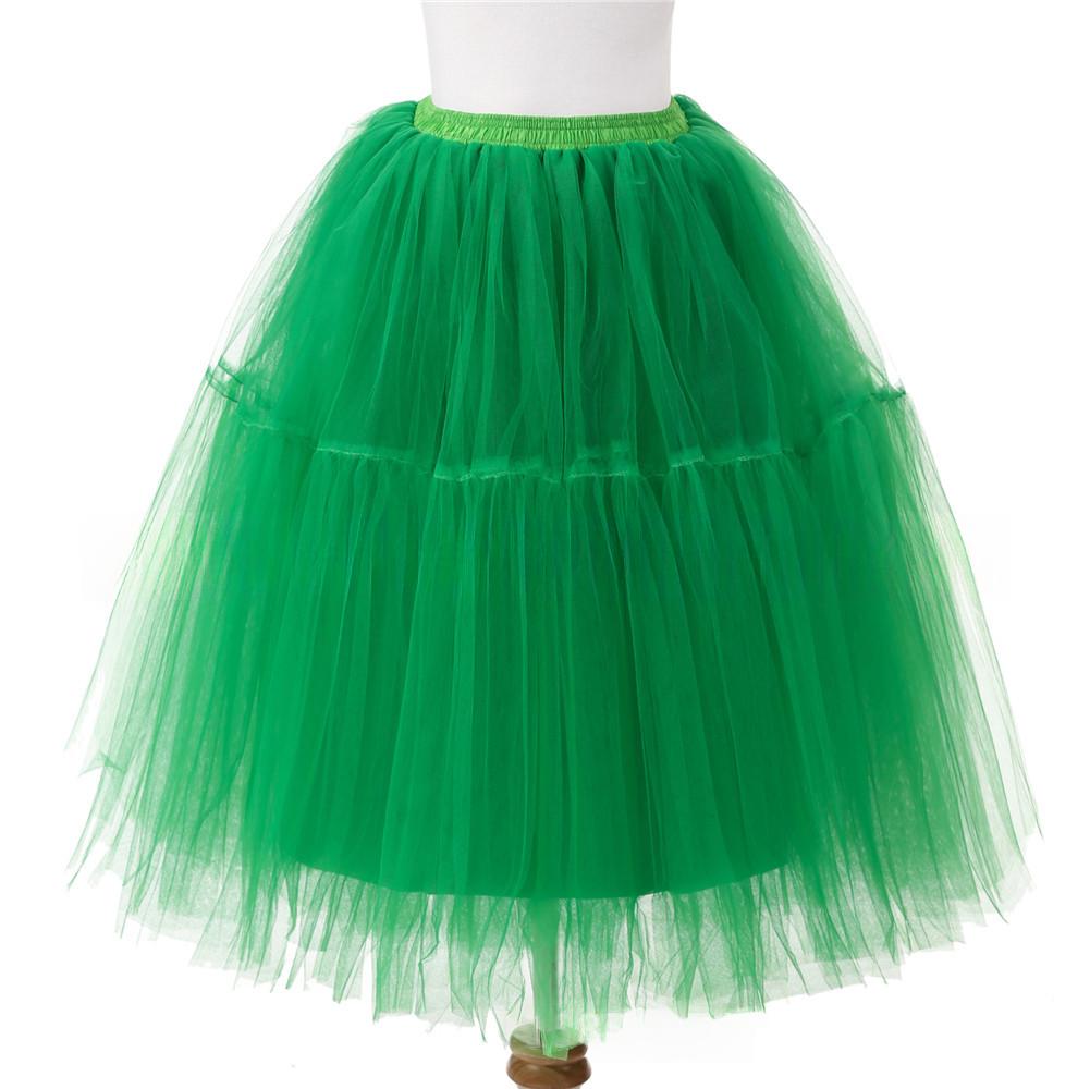 Jupe européenne et américaine à 6 couches Tulle plissée