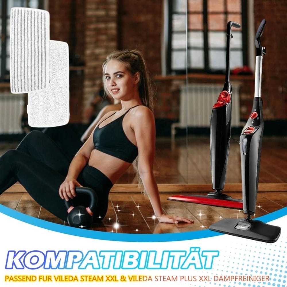 10 Plaquettes plates Microda XXL compatibles — blanc avec bandes horizontales pour un plancher efficace