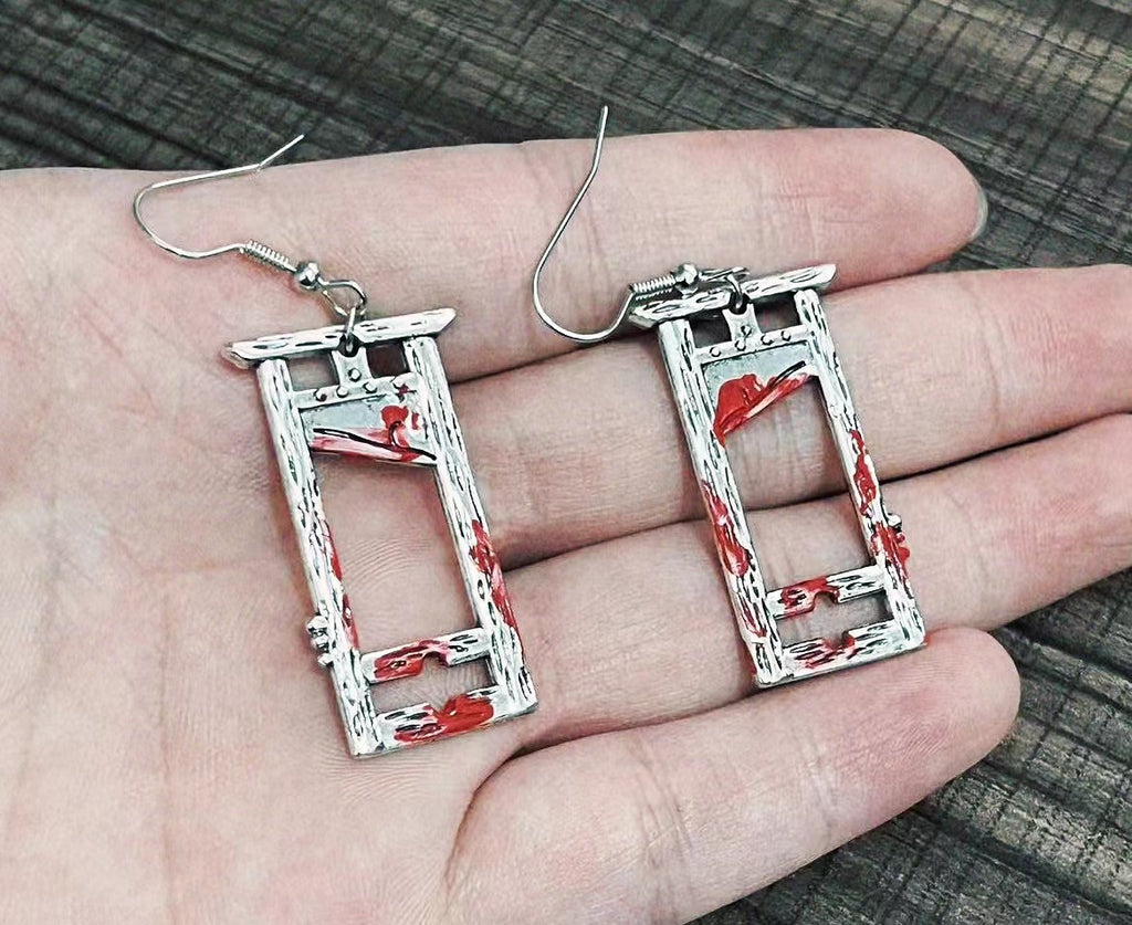 Boucles d'oreilles en forme de Guillotine Vintage style gothique