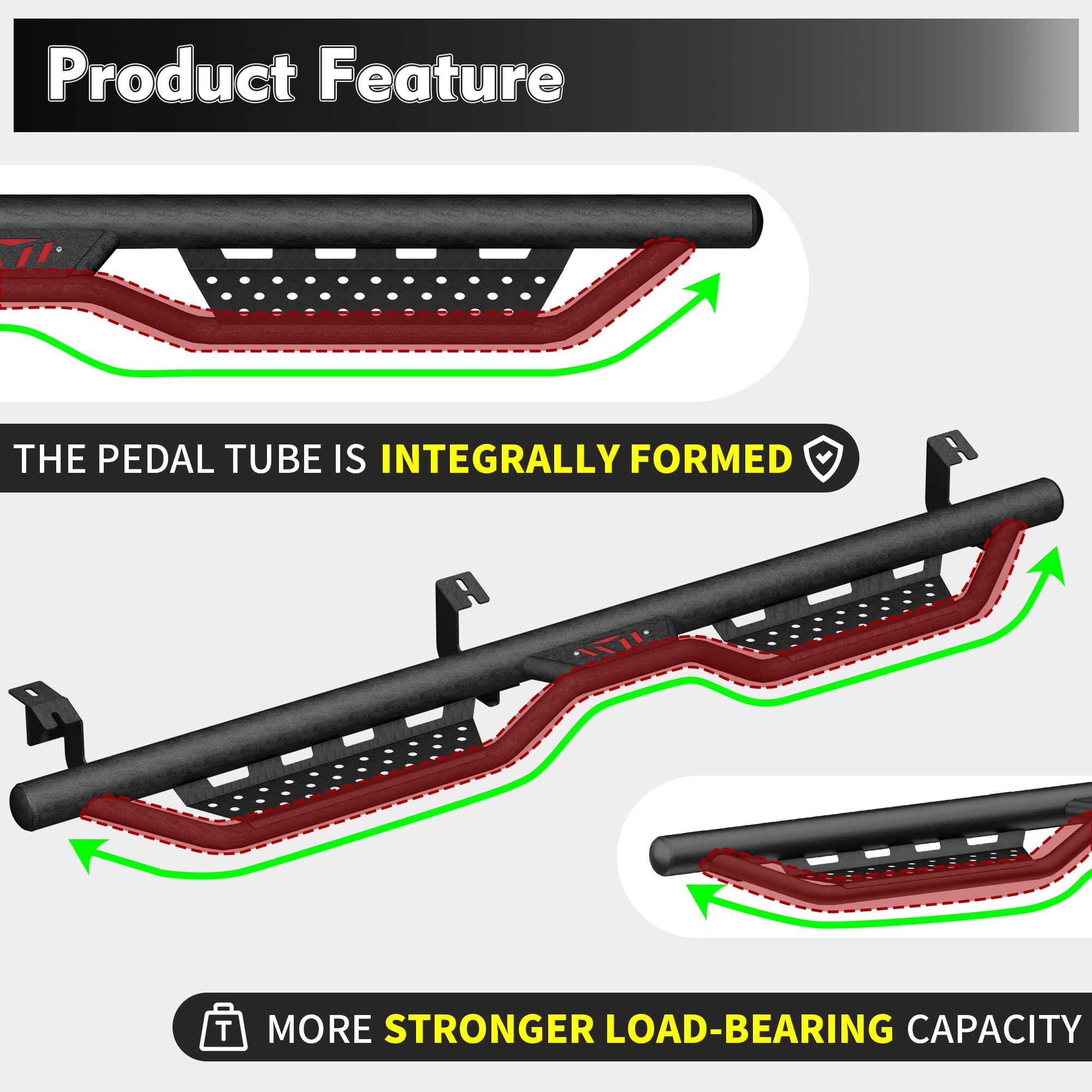 Planches de course pour 2005-2023 Toyota Tacoma 4 portes Double Cab Side Steps Barres