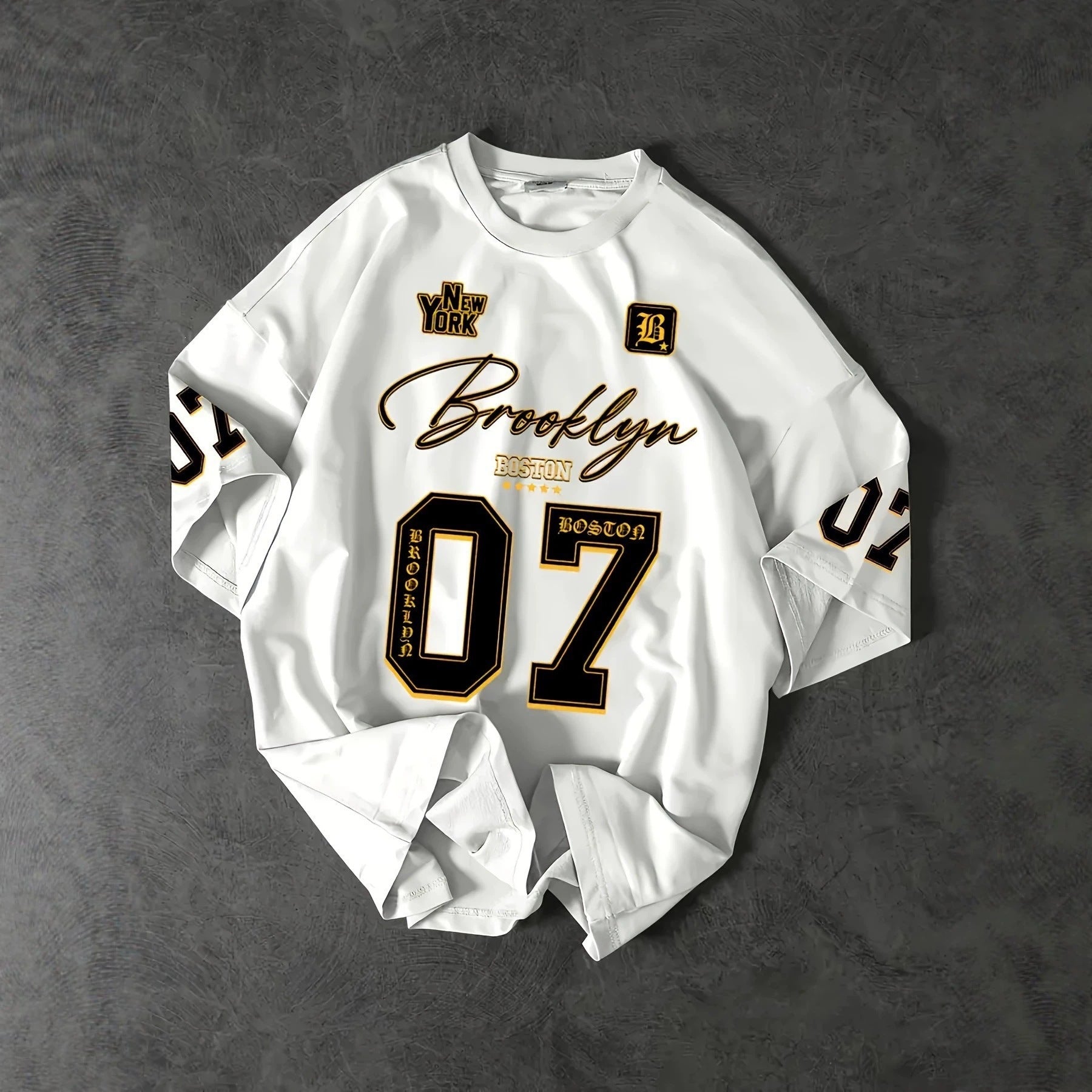Trendy Crew Neck Set Hommes 3D Digital Print T-shirt sport manches courtes