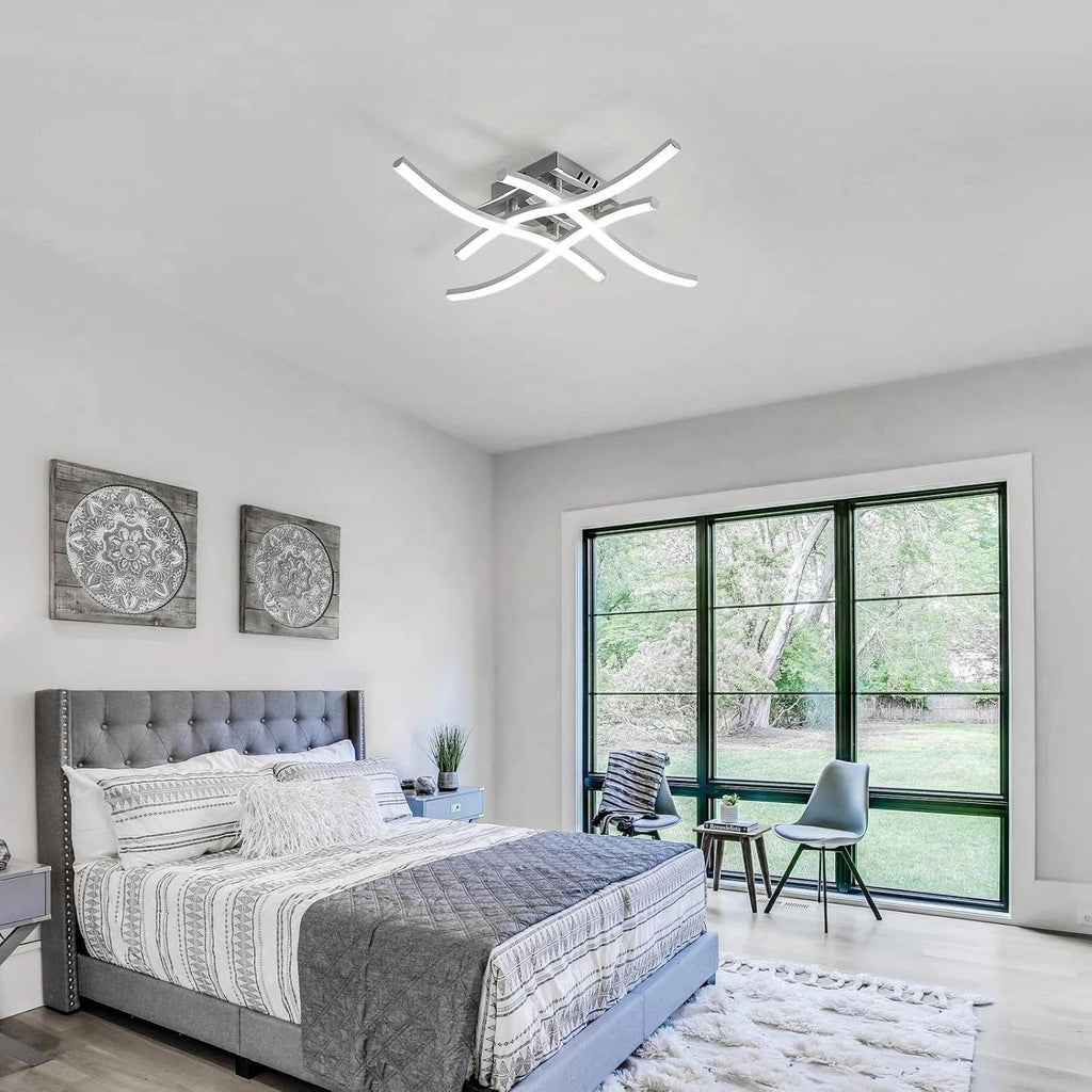 Amplificateur de plafond à LED dimmable avec télécommande Amplificateurs de plafond courbés Fixation LED