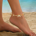 Sweet Seaside Resort Style Strass Butterfly Anklet Pour les femmes