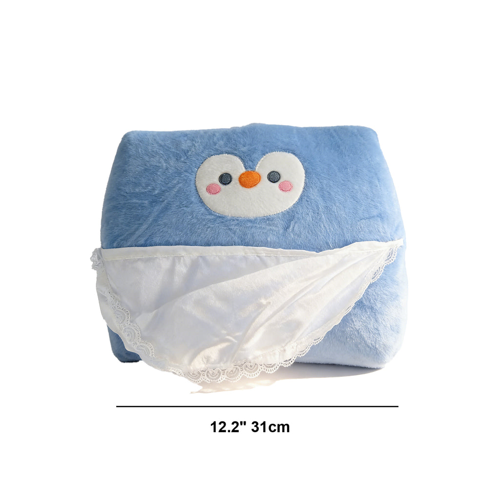 Pingouin dos oreiller-bleu