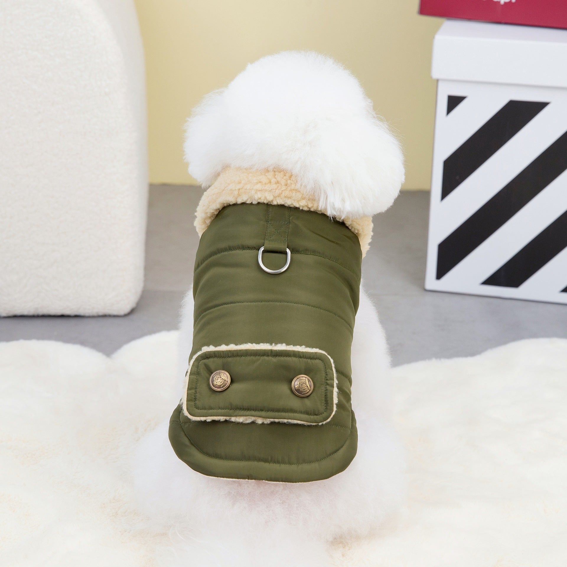 Teddy Cat Collier de fourrure nordique Veste de coton