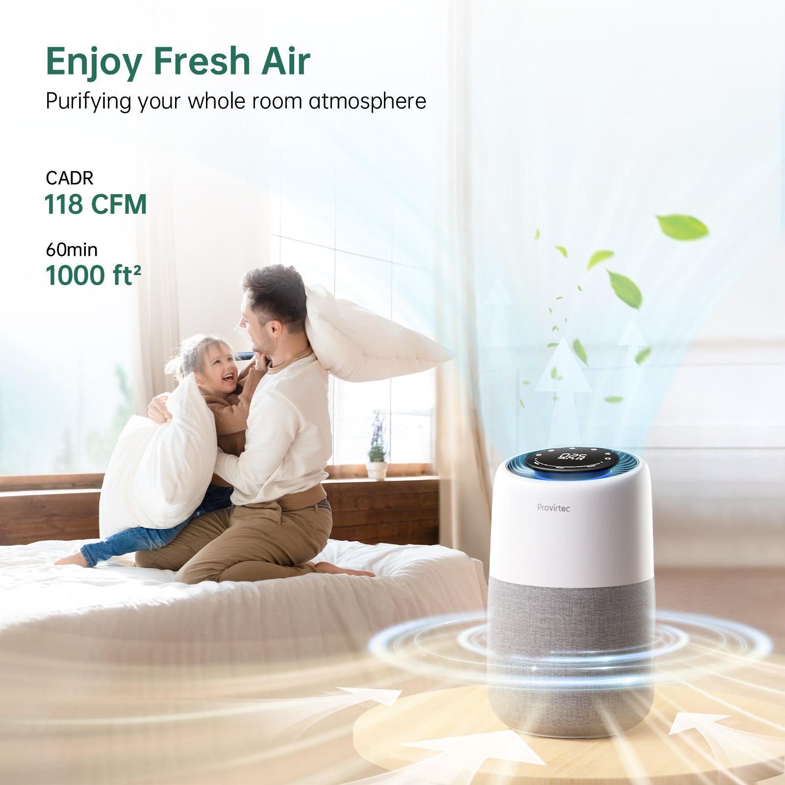 Air Purifer pour la maison Allergies et animaux de compagnie Hai Fumers dans la chambre Pet Ai Purifer Acte amélioré