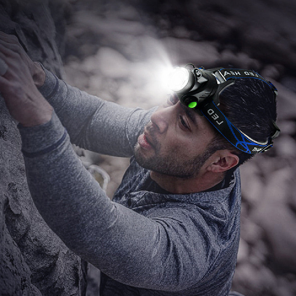 Outdoor Mountaineering Head-Mounted LED Headlamp
