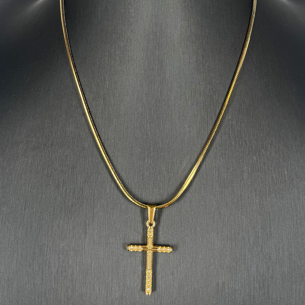 Chaîne Vintage Cross Snake style américain