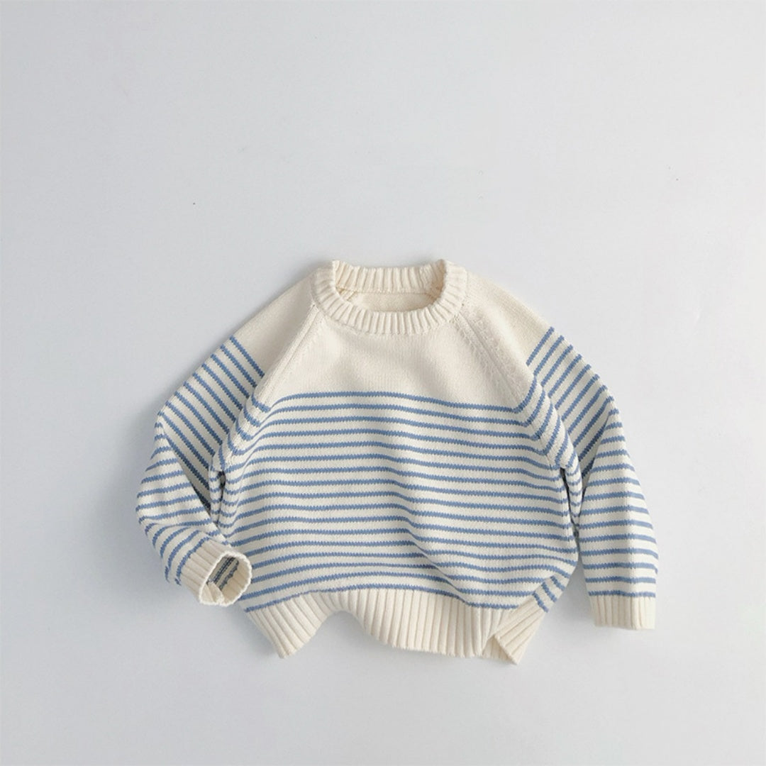 Sweater en tissu rayé de style coréen