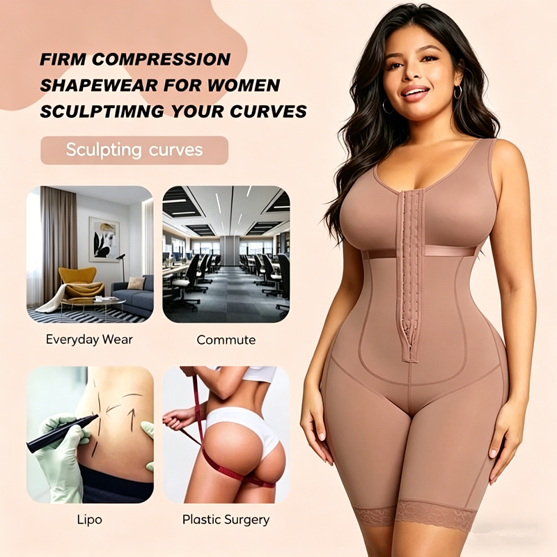 Femmes Colombienas Shapewear pour femmes Tummy Control Post chirurgie Full Body Shaper Butt Lif